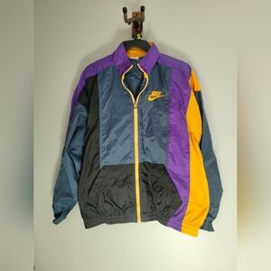 Vintage Nike Windbreaker Size L? Full Zip Navy Blue Orange Purple